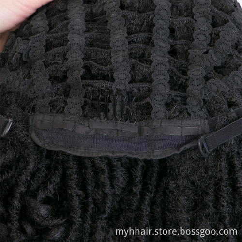 Synthetic Short crochet braid Afro Wig High Temperature Fiber cosplay Ombre color Dreadlock Hair Wig Black